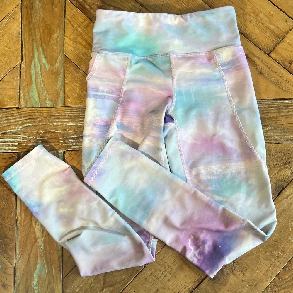 Old Navy Active Powersoft Kids Girls High Rise Leggings Go-Dry‎ Size M